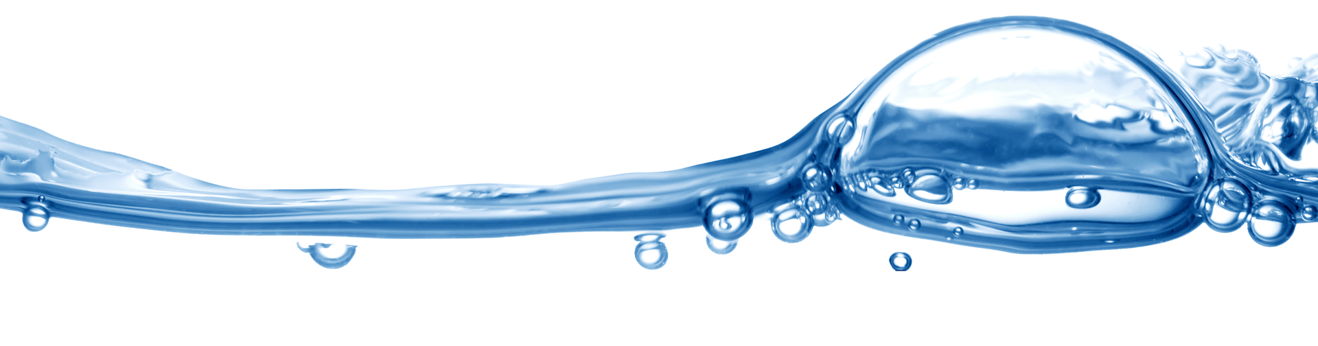 line of water with bubbles